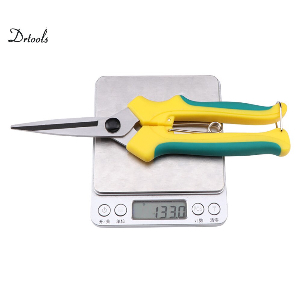 Straight Fruit Tree Picking Fruit Scissors Rubber Orchard Thin Fruit Shears Gardening Bonsai Tools Garden Supplies Pruning shear