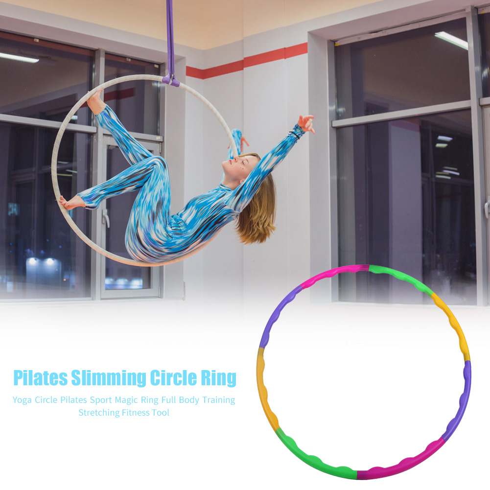 8 Tubes Yoga Waist Exercise Slimming Sport Hoops Exercise Circle Plastic Massage Deconstructable Gymnastics Hoop