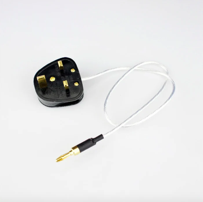 0.5m Cable For HiFi Audio GND Grounding Box Tuning Box Power Purifier Electronic Black Hole: Silver