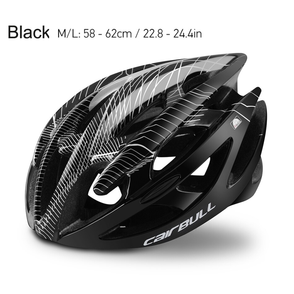 Fiets Fietshelm Superlichte 21 Vents Ademende Mtb Mountainbike Road Fiets Helm Casco Ciclismo: Black M-L