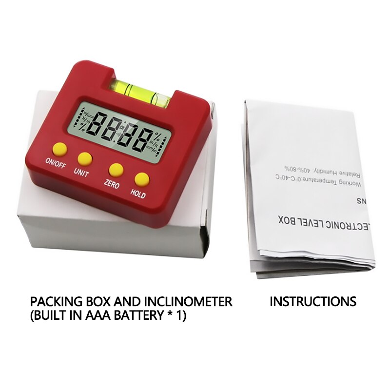 Mini Digital Level Protractor digital display electronic Angle rulerwith tape level bubble angle meter angle gauge level