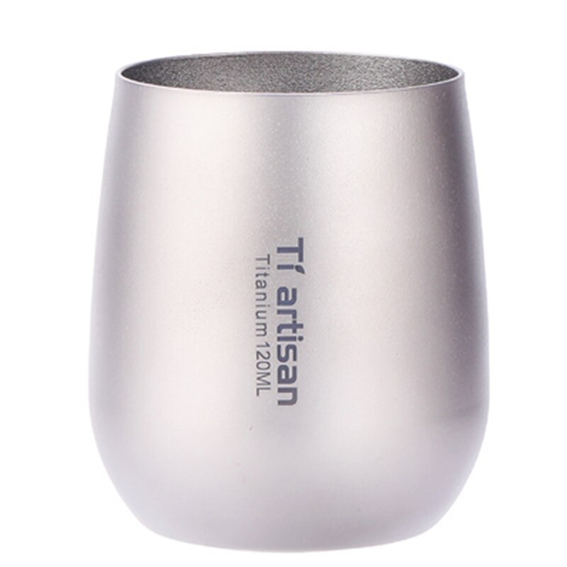 Titanium Mokken Double Muur Titanium Mok, 120Ml Double-Layer Titanium Mok Koffie Cup, kerst Mok , Thee Melk Cup