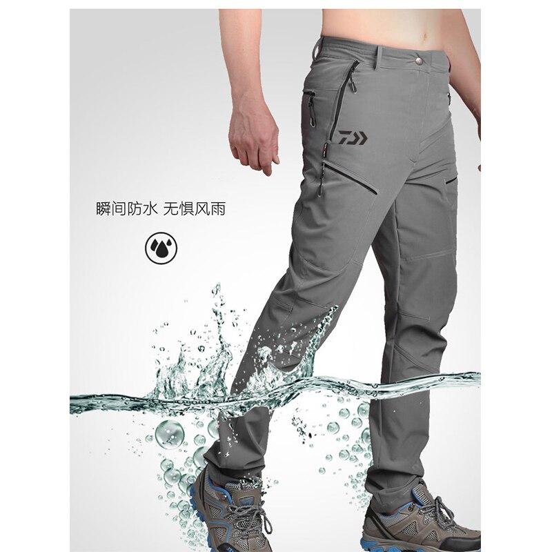 Daiwa Vissen Broek Waterdichte Outdoor Mannen Broek Ademend Snel Droog Daiwa Casual Broek Stretch Camping Vissen Kleding