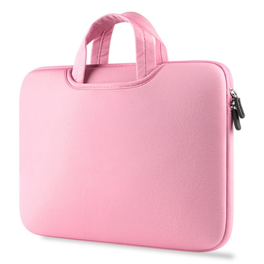 11 13 14 15 15.6 inch Laptop Bag Computer Sleeve Case Handbags Dual Zipper Shockproof Notebook Cover For Laptop MacBook Air Pro: Pink / 15.6 inch