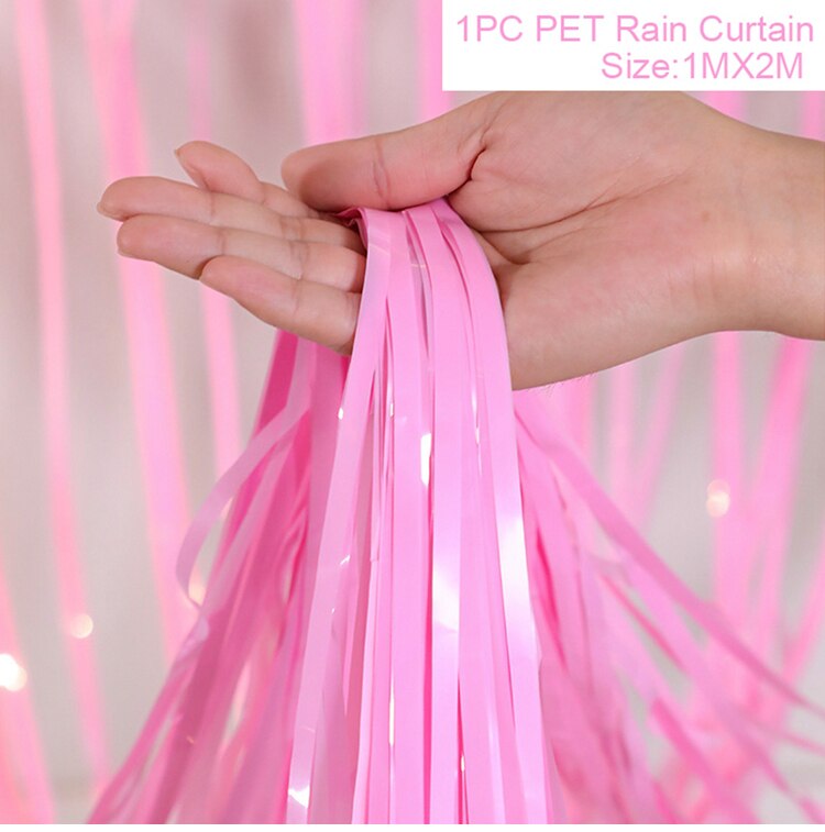 Party Backdrop Curtain Metallic Foil Fringe Shimmer Backdrop Birthday Wedding Party Wall Decoration Photo Zone Backdrop: 7
