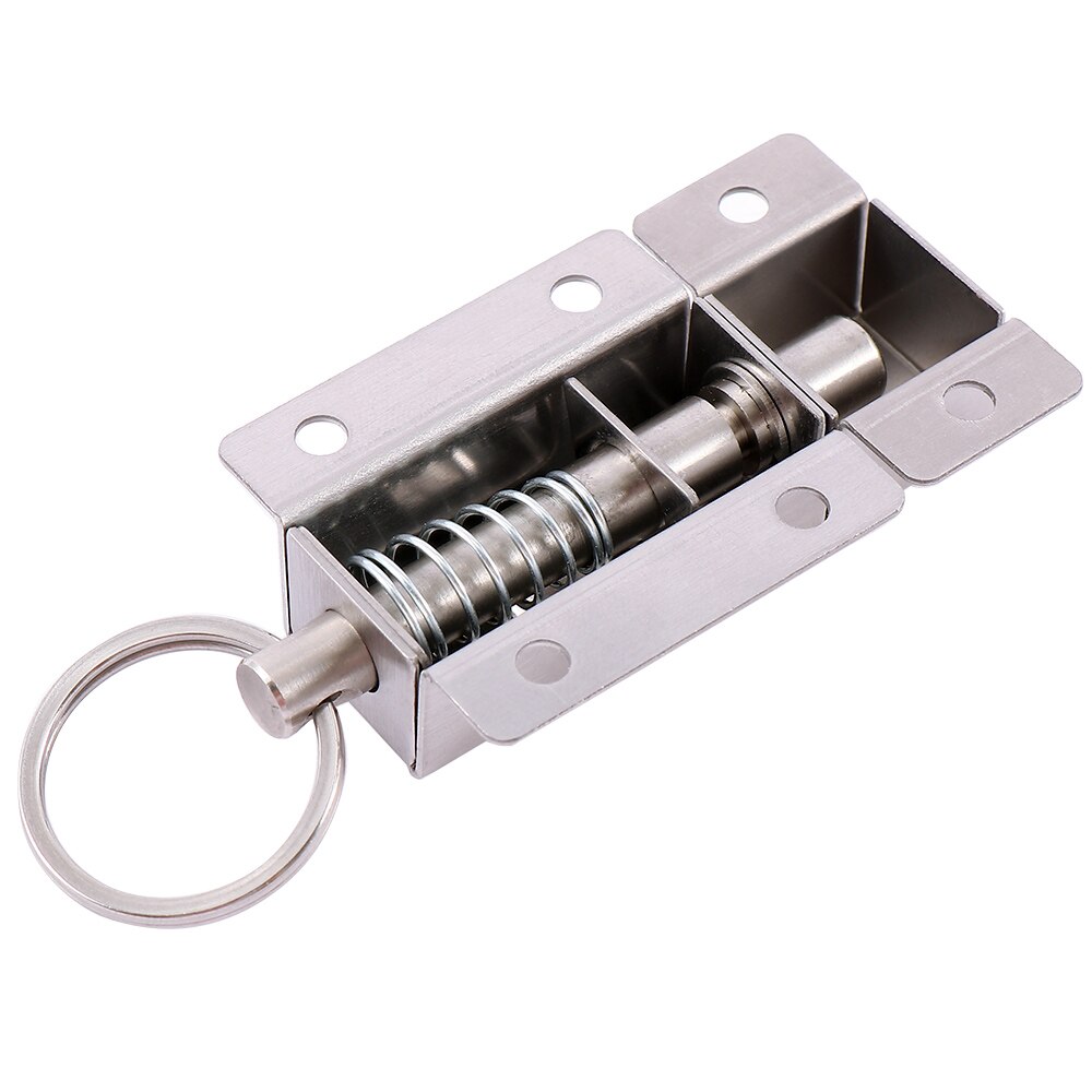 3 Inch Long Stainless Steel spring Door Latch With Button Slide Lock Barrel Bolt Window Cabinet Fitting Room Accessorries Hardwa