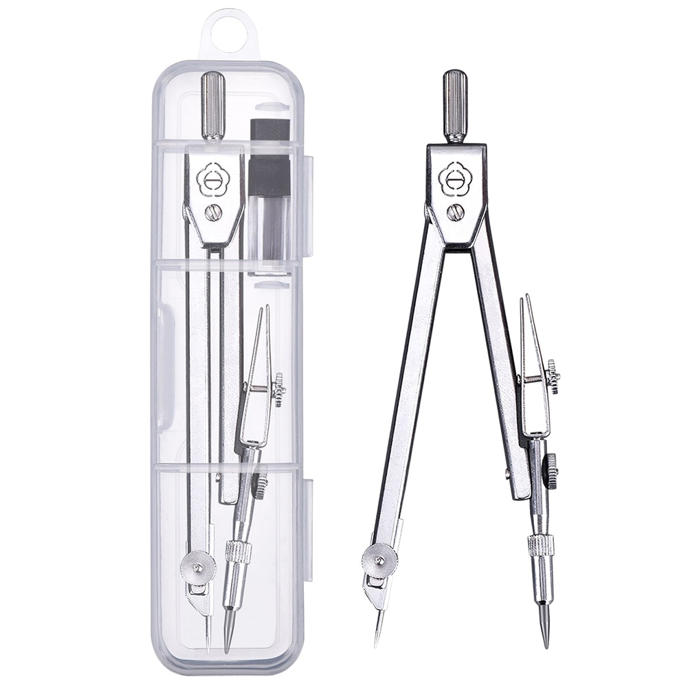 1PC rawing Engineering Compass Math Geometry Tools For Circles School Supplies For Student Stationery (Included Box)