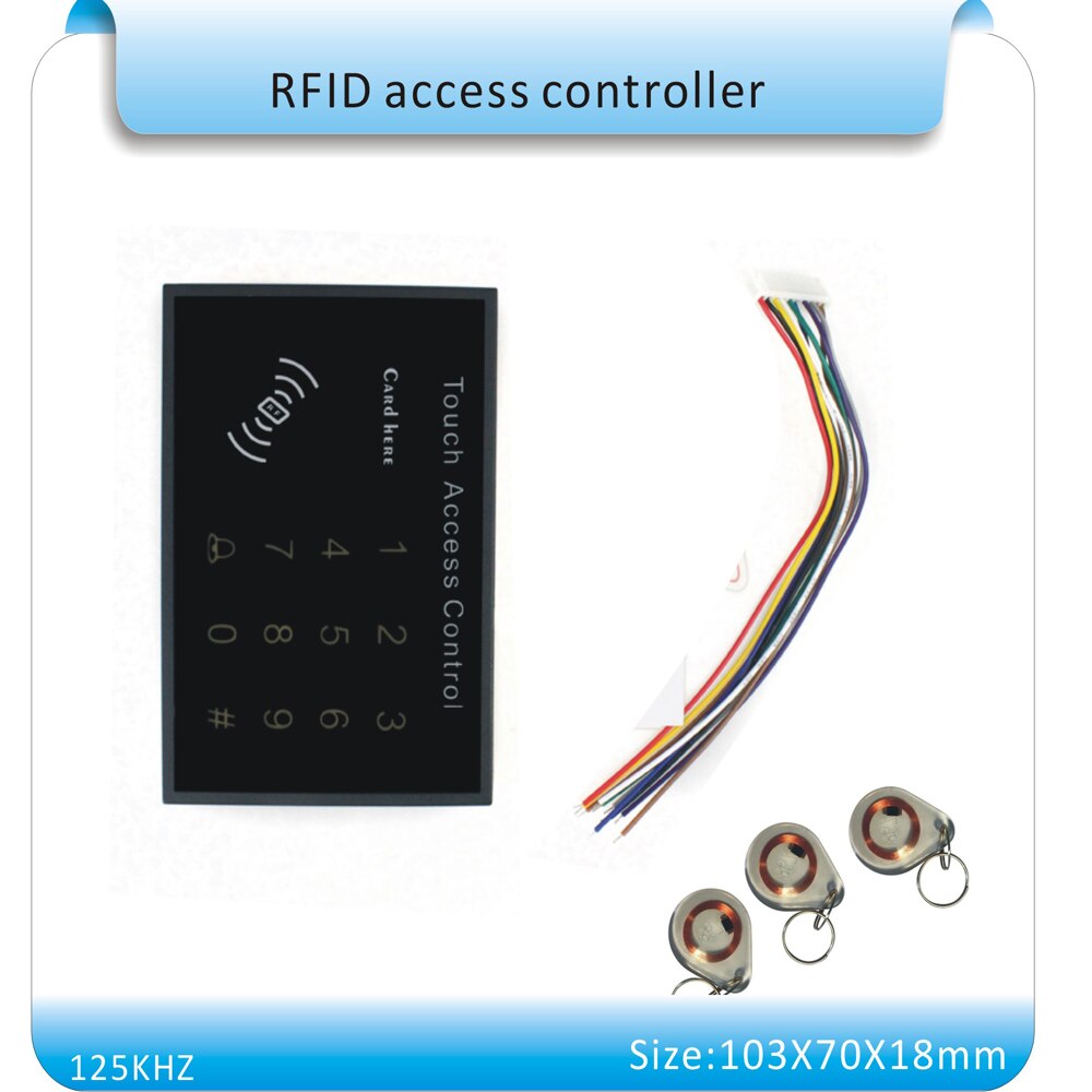 newest K15A acrylic waterproof panel touch keyboard password&RFID Proximity Entry Door Lock Access Control System