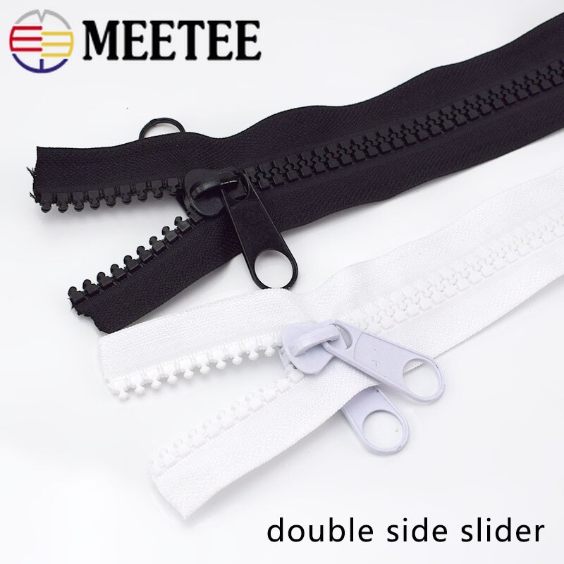 Meetee 10 # cremallera de resina de + simple/de doble cara para la cabeza-1/2M para viajes al aire libre tienda mochila accesorio de costura DIY AP671