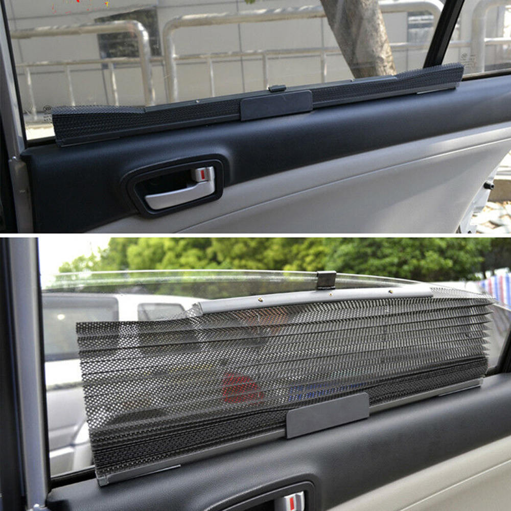 Svart auto bil infällbar gardin sidoruta skugga vindruta solskydd visorcar solskydd sidoruta