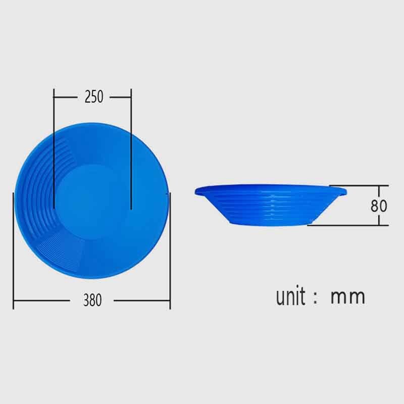 15Inch Plastic Gold Pan Gold Basin Gold Rush Tools for Sand Mud Mineral Processing Gold Rush Tools Gold Panning Equipment
