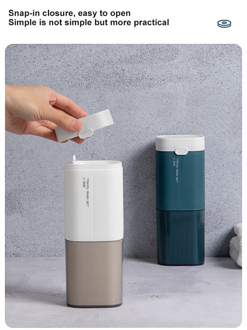 Reistoiletset, toiletbeker, reistoilettas, draagbare opbergtas voor kleine flessen, reisbenodigdheden voor mannen en vrouwen