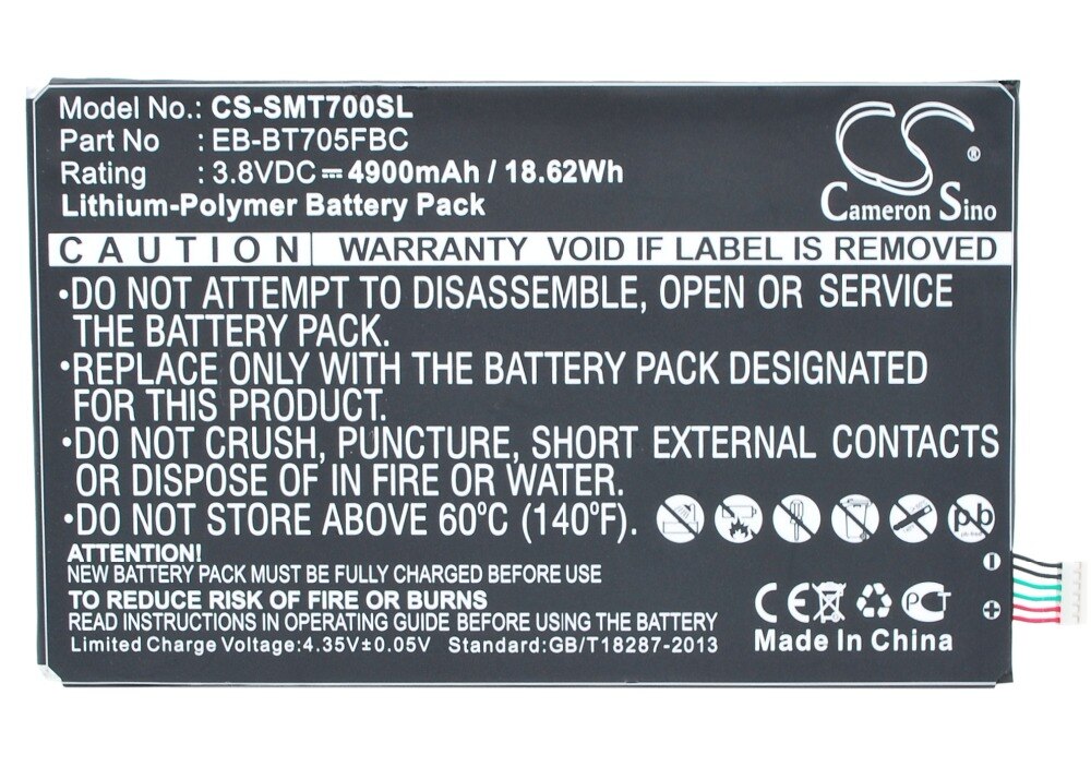 Cameron Sino EB-BT705FBC de batería para Samsung SM-T700, SM-T705, SM-T705C, SM-T705D,SM-T705M,T705Y, T707,T707A,T707D,T707V