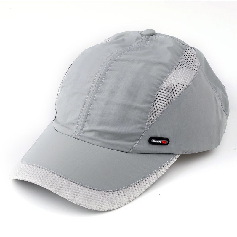 Unisex justerbare hatte udendørs sports solhat hurtigtørrende golfkapper: Lysegrå