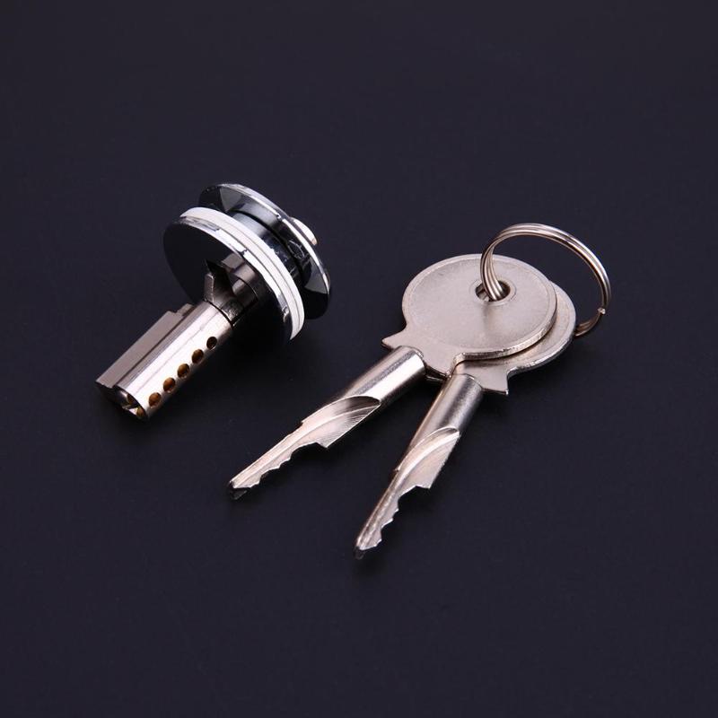 Zinc Alloy Glass Lock Showcase Push Glass Display Cabinet Door Cylinder Locks Sliding Glass Push Door Hardware