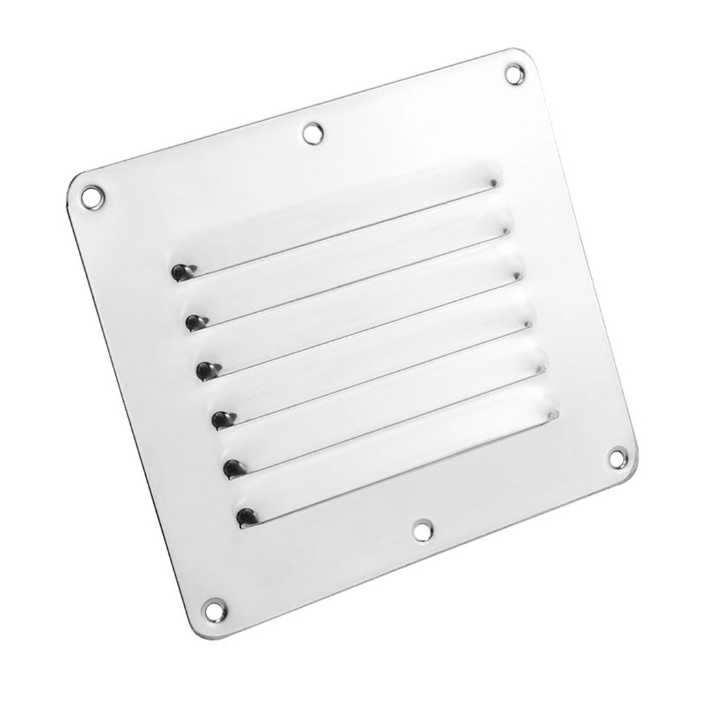 marine båt firkantet luftventil lamel rist dekke justerbart eksosventil rustfritt stål ventilasjon louvered ventilator grille