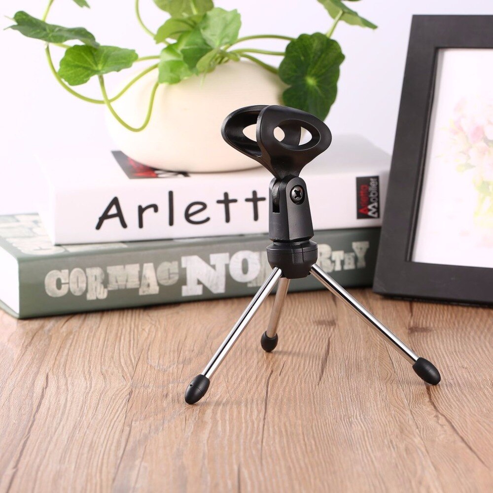 Desktop Microphone Stands Universal Adjustable Microphone Holder Mic Tripod Stand Desktop Bracket M-1