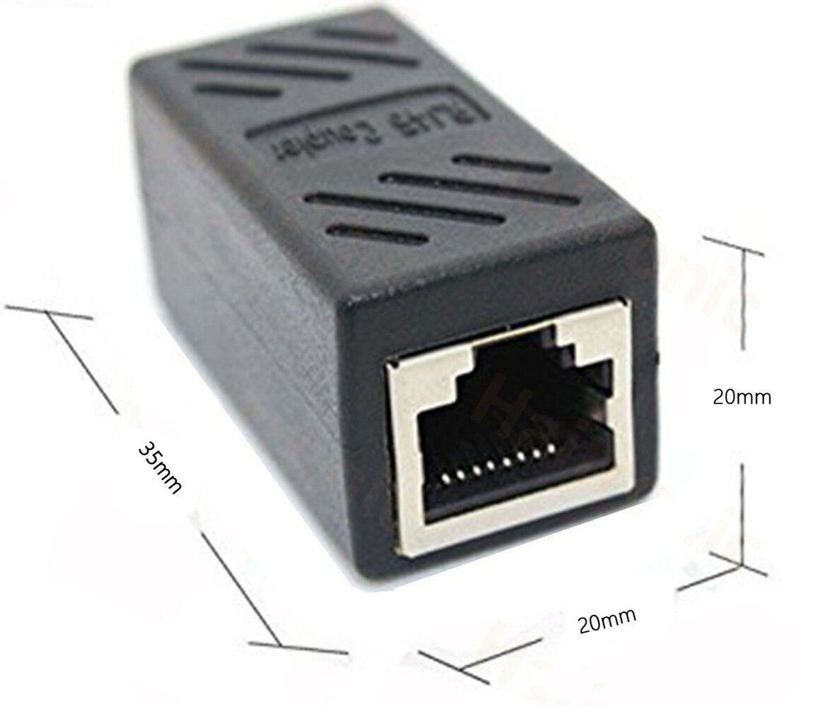 Rj45 kobler ethernet kabel kobling lan kontakt inline cat 7/ cat 6/ cat 5e ethernet kabel extender adapter hun til hunn