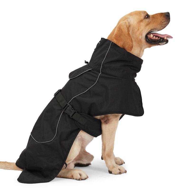 Kläder för stora hundar vintervarma stor hundväst jacka vattentät husdjurshund kappa vinthund doberman kläder för medelstora hundar: Xl / Svart