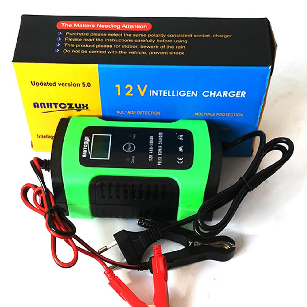 12V 6A Digital LCD Display Car Battery Charger Auto Jump Starter Power Bank Booster Maintainer Fast Charge gel and AGM