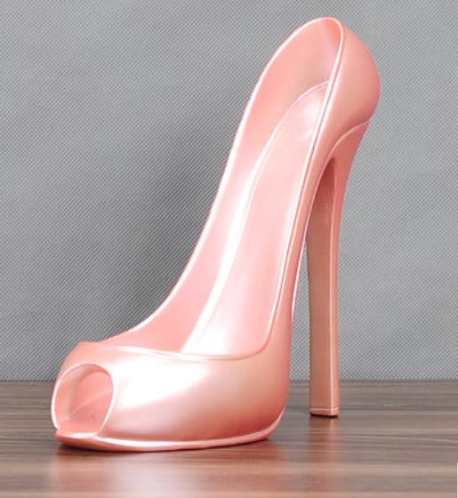 Champagne Wijn Fles Houder Hoge Hak Schoen Stijlvolle Rek Mand Accessoires Voor Thuis Bar Accessoires Thuis Bars Keuken Rack: Roze