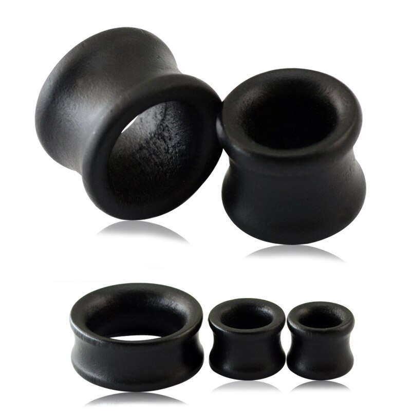 8~25m Black Wood Ear Plugs Tunnels Wood Ear Stretchers Expander Plugs and Tunnels Ear Gauges Plugs Body Piercing Tunnels Punk