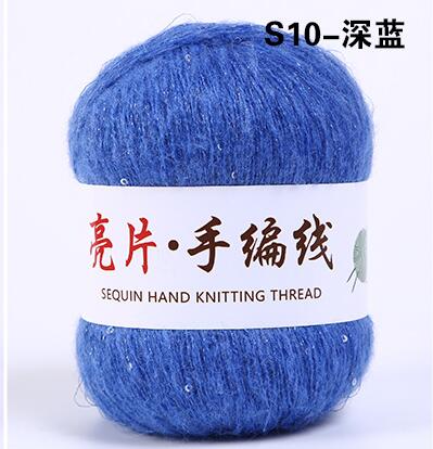 Paillettes de soie brillante 50g/boule, Angola, sentiments amoureux, fil de laine Mohair fin en peluche, laine Fine, crocheté à la main, matériaux de tricotage: S10