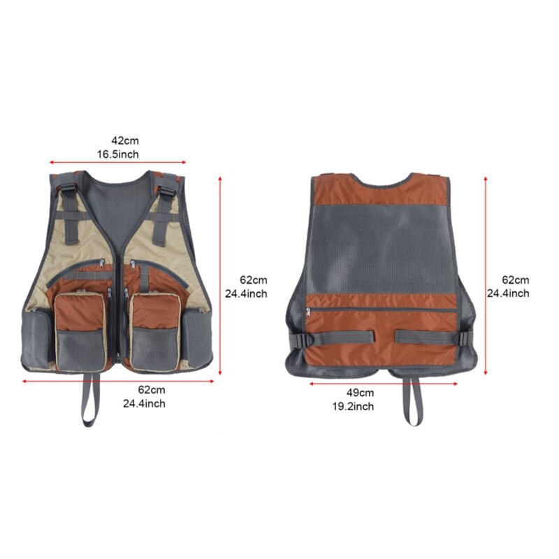 Multifunctional Fishing Vest Outdoor Sea Fishing Vest Outdoor Photography Director Vest Fly Fishing Vest Pack Adjustable