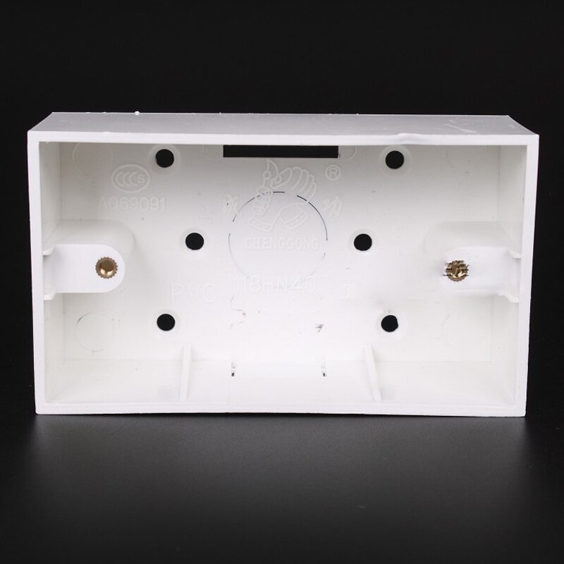 2pcs 118/120 Small Type Wall Mount Switch Box Depth 40mm Bottom PVC Junction Box 118*68*40mm