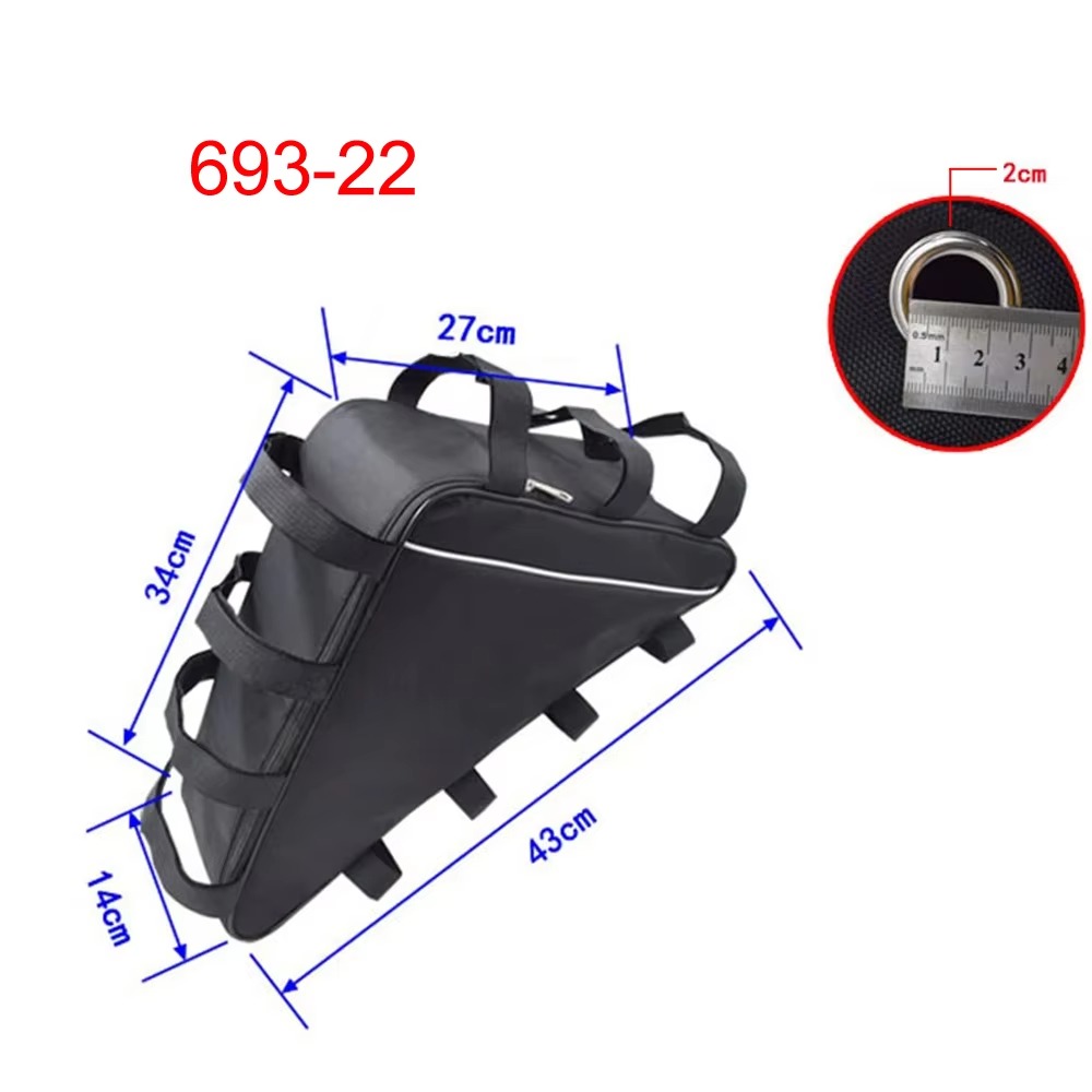 Borsa per batteria per bicicletta elettrica borse per ciclismo a triangolo borsa per telaio per bici da strada MT borse per ciclismo borse per tubo anteriore per bicicletta di grandi dimensioni: giallo