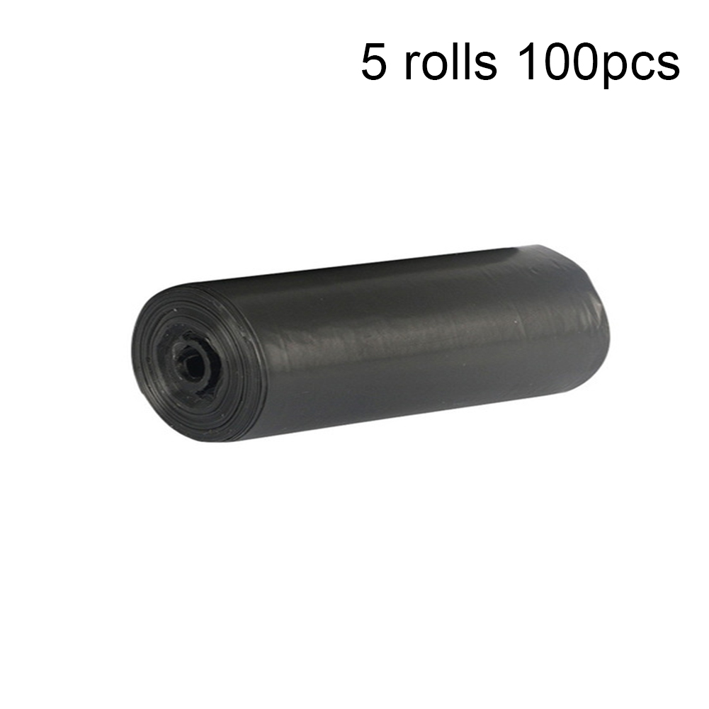 5 Rolls 100pcs Disposable Garbage Bag Kitchen Rubbish Bags Plastic Garbage Bag Kitchen Waste Bag Plastic Trash Bag Kitchen Tools: Black Vest