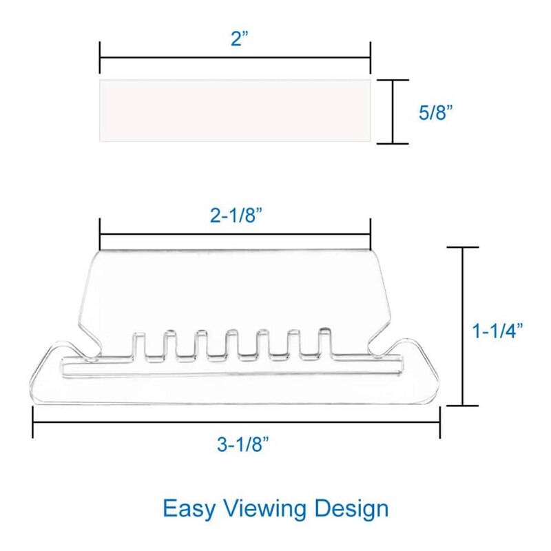 180 Sets 2 Inch Hanging Folder Tabs and Inserts for Quick Identification of Hanging Files Hanging File Inserts