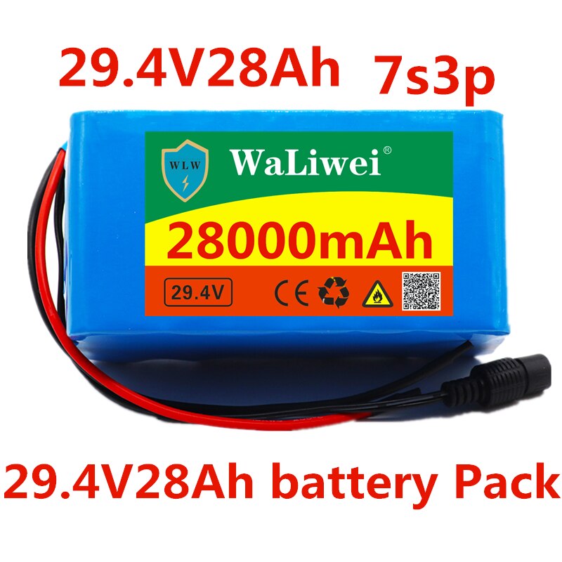 24V 28ah 7s3p 18650 Batterij Lithium Batterij 24v2800mah Elektrische Fiets Bromfiets Elektrische Lithium Ion Accu