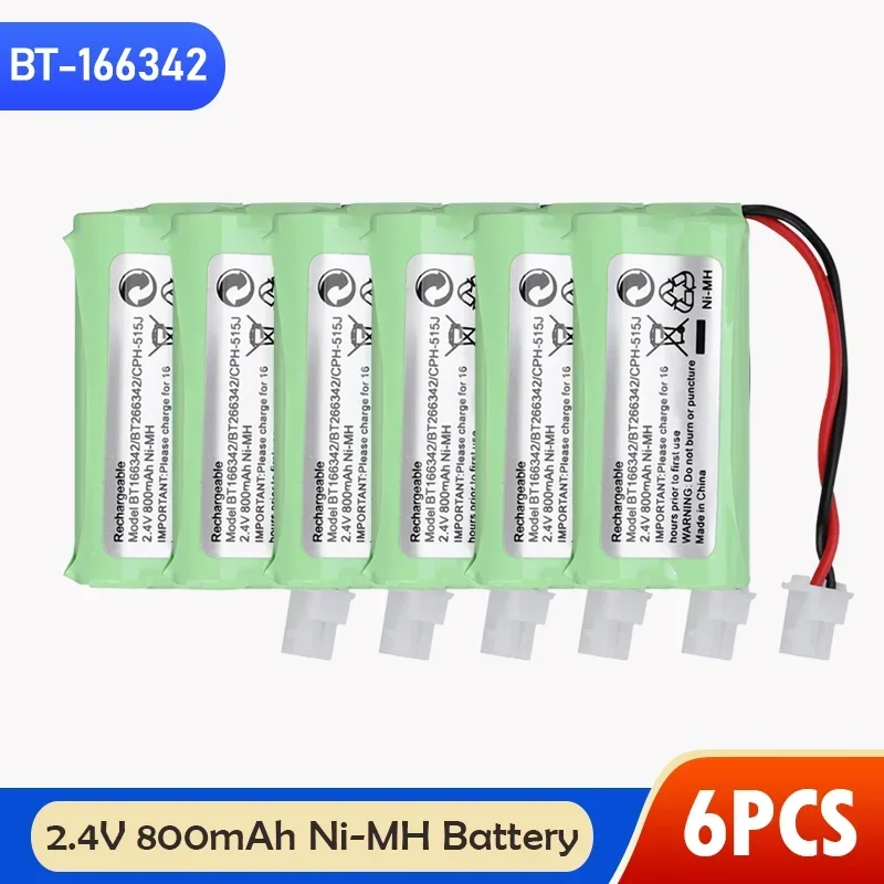 BT-166342 2.4V 800mAh AAA Ni-MH Rechargeable Battery For Cordless Phone Batteries BT166342 166342 BT-266342 BT183342 BT283342: WHITE