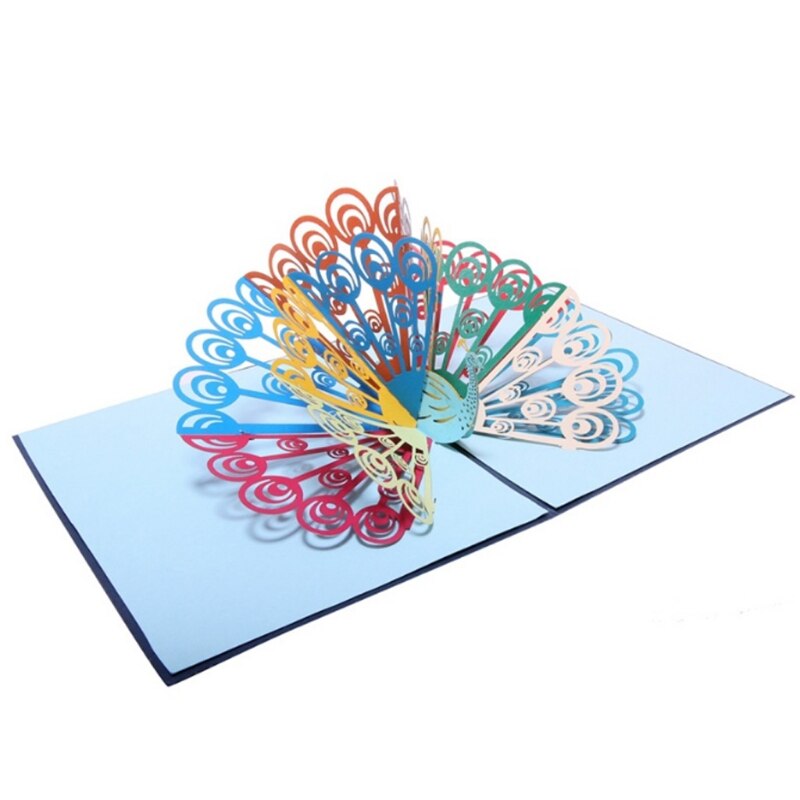 3D Handgemachte Pop hoch Karte Pfau Geburtstag Hochzeitstag Grußkarten Einladungen knapp Weihnachten das Erntedankfest
