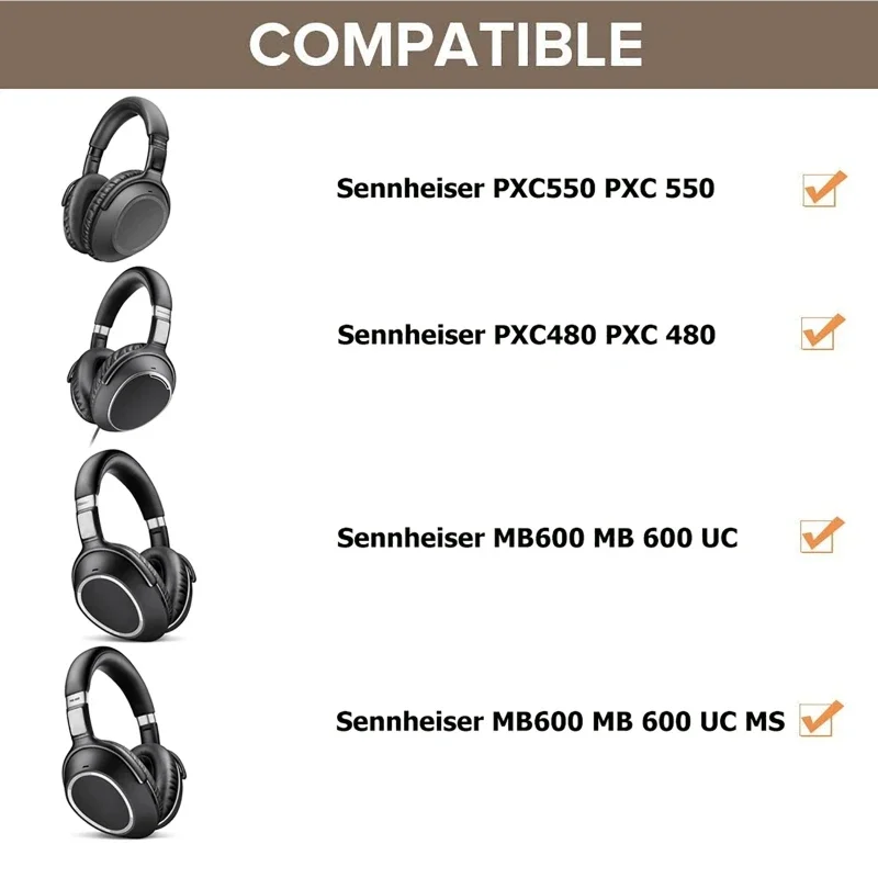 1 Pair Ear Pads Replacement Suitable For Sennheiser PXC550 PXC480 MB660 PXC 550 480 MB 660 UC MS Headphone Earpads