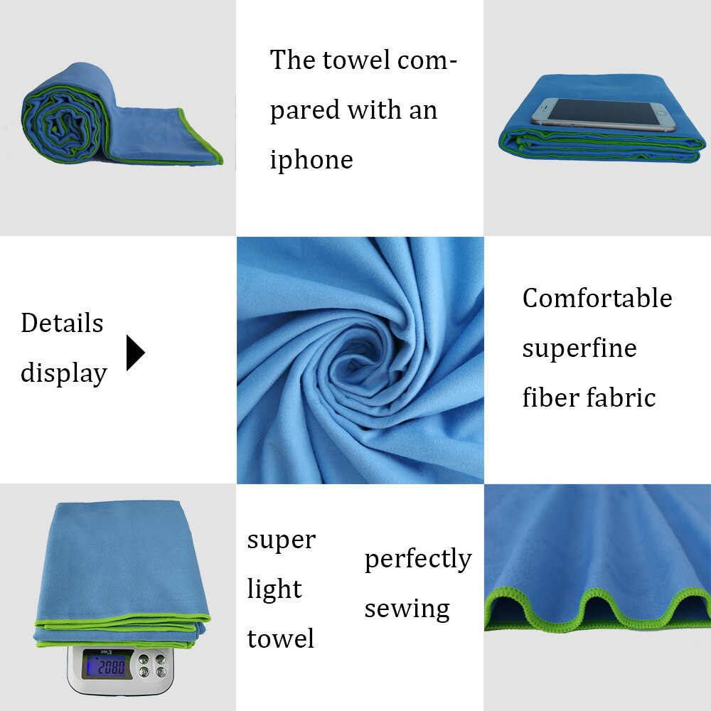 Zipsoft merke gym håndkle 75 x 135cm sportsbad strand mikrofiber stoffer teppe fotturer camping svømming reise