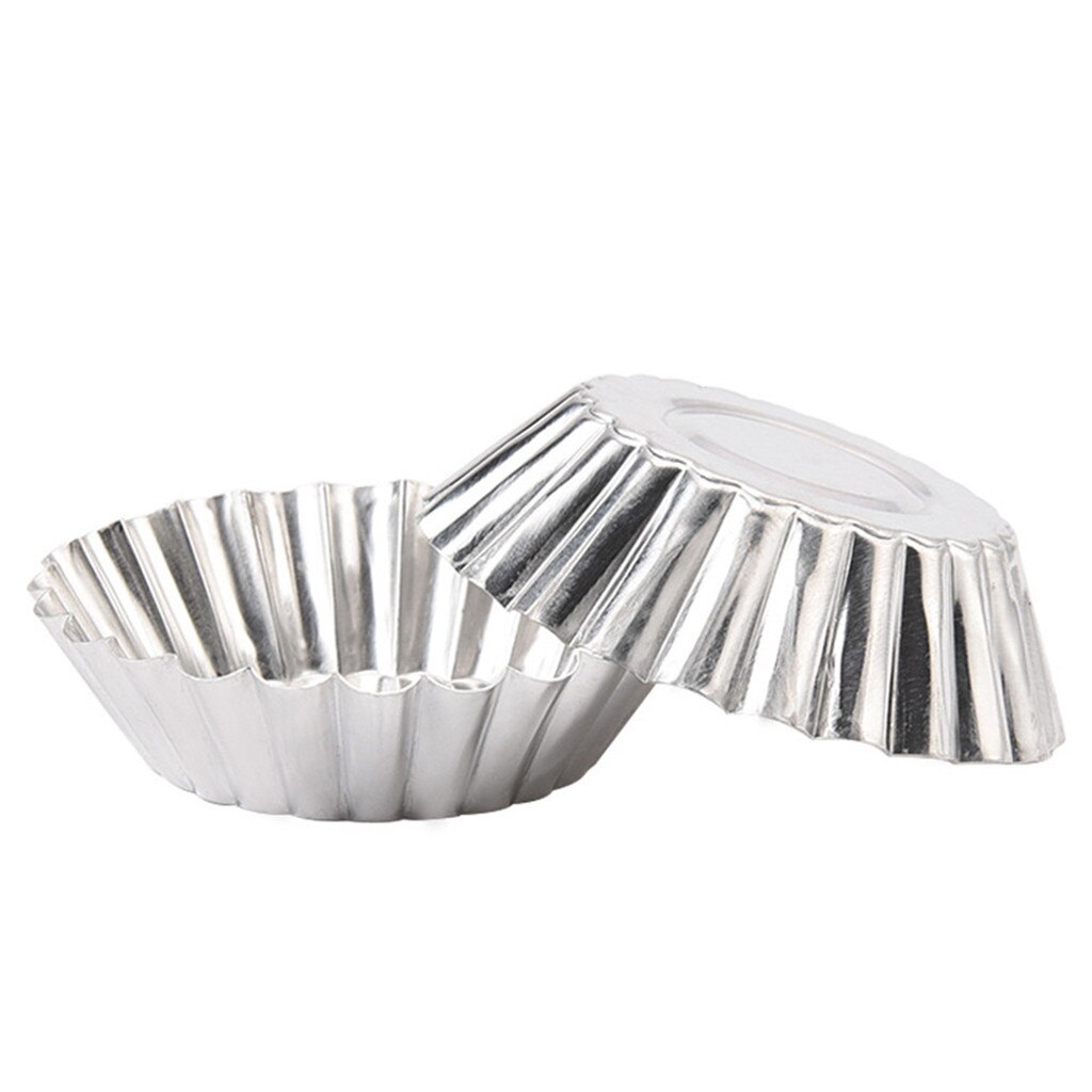 Undefined 50Pcs Aluminium Cupcake Cake Cookie Gevoerd Mal Papier Cups Cake Formulieren Cupcake Cakevorm Cup Cake Papier Anti-aanbak ei Taart: Default Title