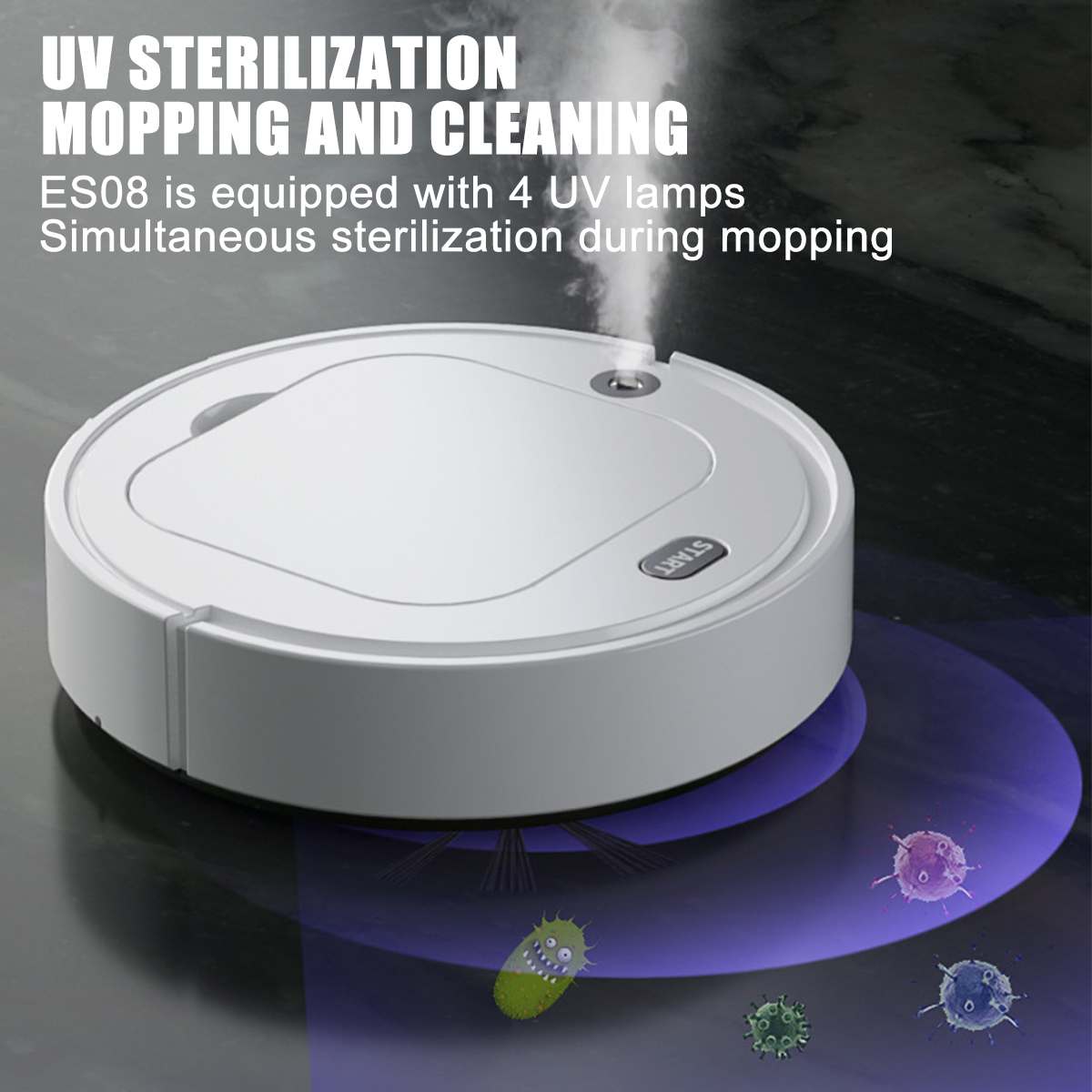 Smart Robot Vacuum Cleaner Disinfection For Hard Floors & Carpet App Control Vacuum Cleaner Home Wireless Sweeping Robot Sweeper