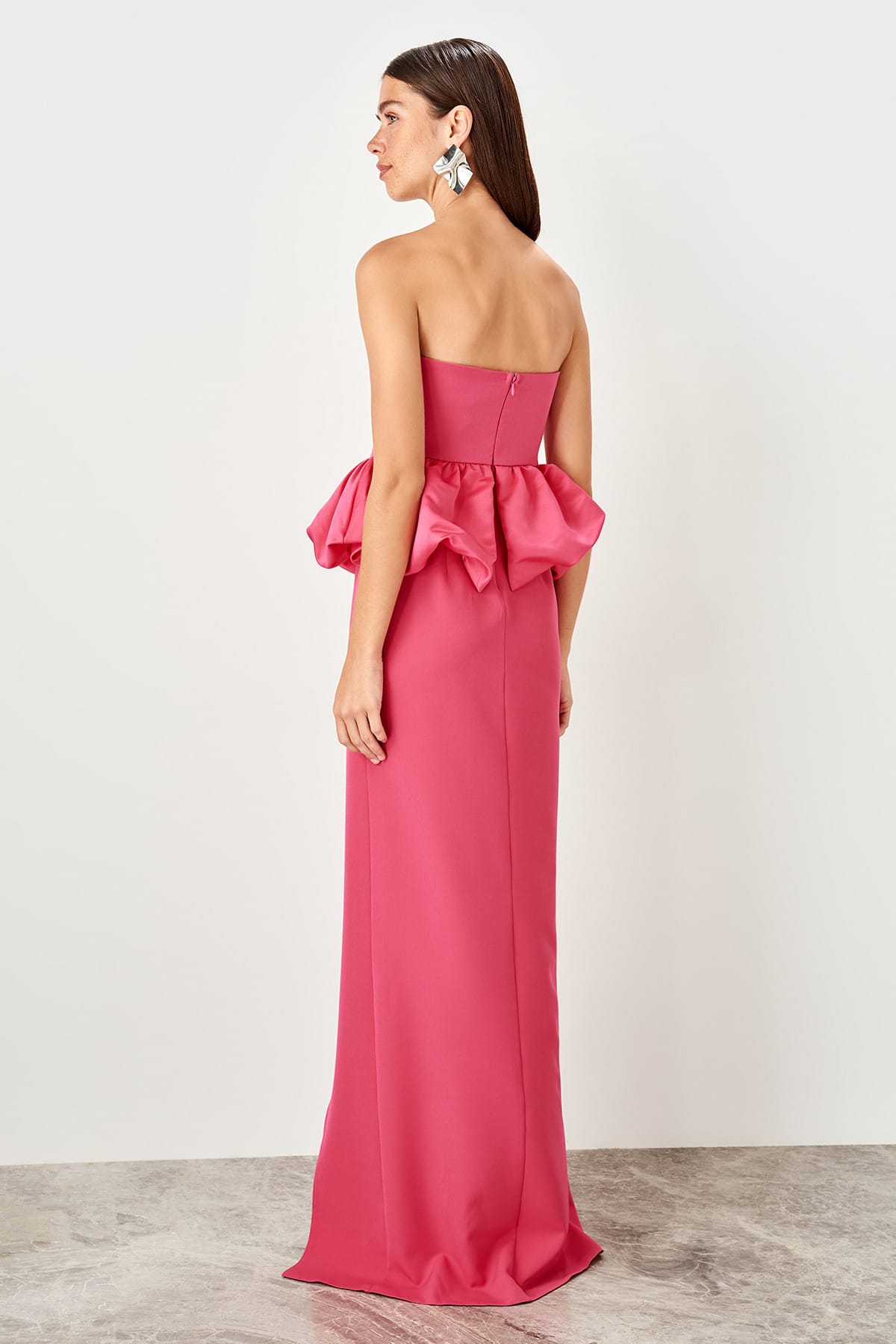 Trendyol Peplum Detail Evening Dress TPRSS19UT0198