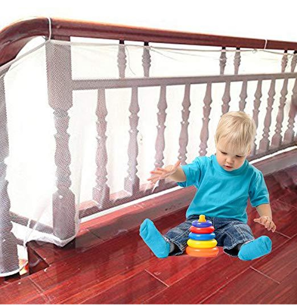 IMBABY 3M Stairs Mesh Child Safety Barrier Fall Thickening Mesh Stair Balcony Protection From Children Safety for Baby Pet