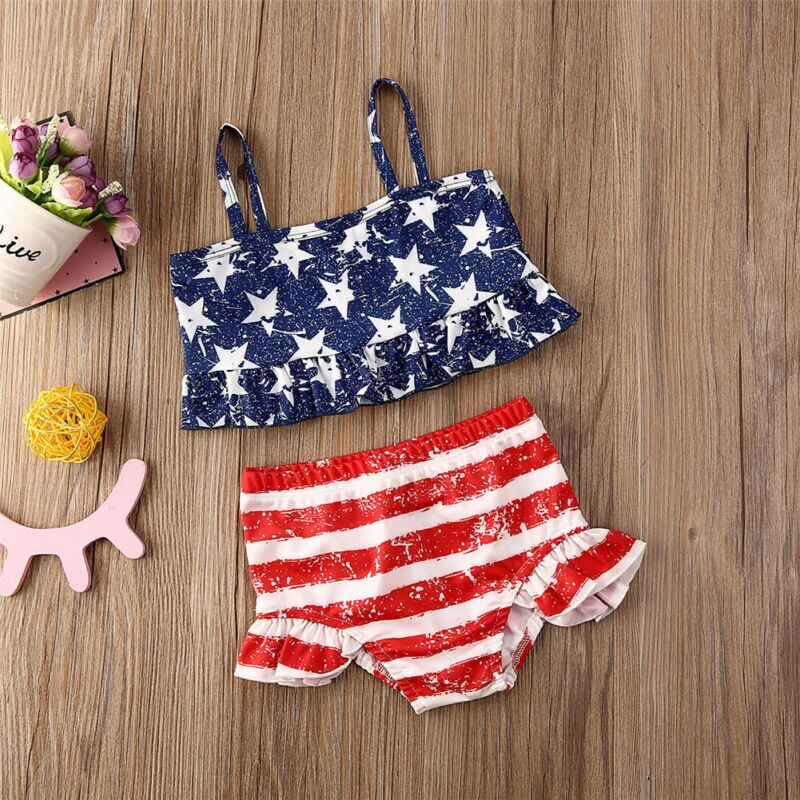Summer Toddler Kids Baby Girl Ruffle Swimwear Swimsuit Bathing Suit Beachwear
