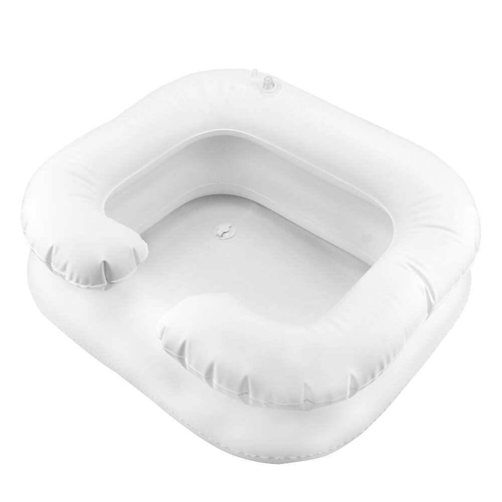 Shampoo-Tablett, Haarwaschbecken für Behinderte, aufblasbares Shampoo-Becken, tragbar, mit Abflussschlauch, PVC
