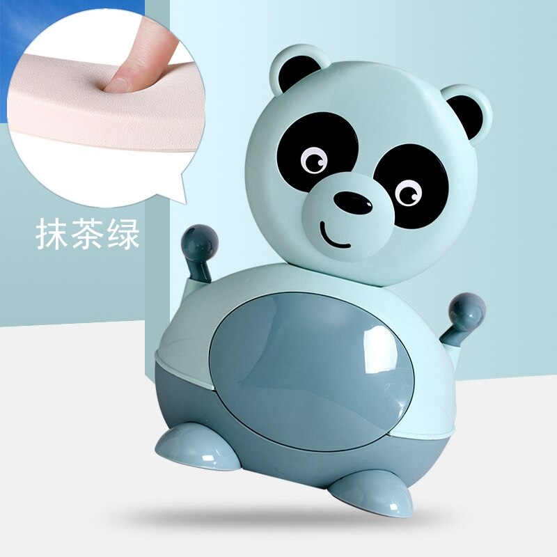 Słodki panda niemowlę nocnik miska trening deska klozetowa dla dzieci basen dla chorego przenośne pisuarowe miękkie oparcie garnki krzesło: zielony