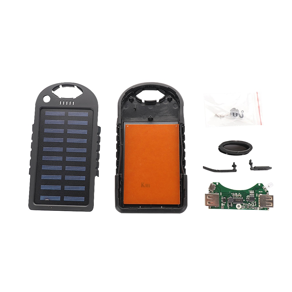 Tragbare 20000mAh Dual USB Solar Mobile Power Bank Fall DIY Kit Unterstützung 606090/ 909060/ 7565121 Polymer DIY Kit