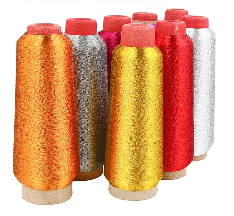 SEWBATO 3600m/rollen 20 Farbe Metall Stickerei Gewinde Polyester NäHenne Gewinde Gold Silber Kleidung Für Starke Langlebige Maschinen Material