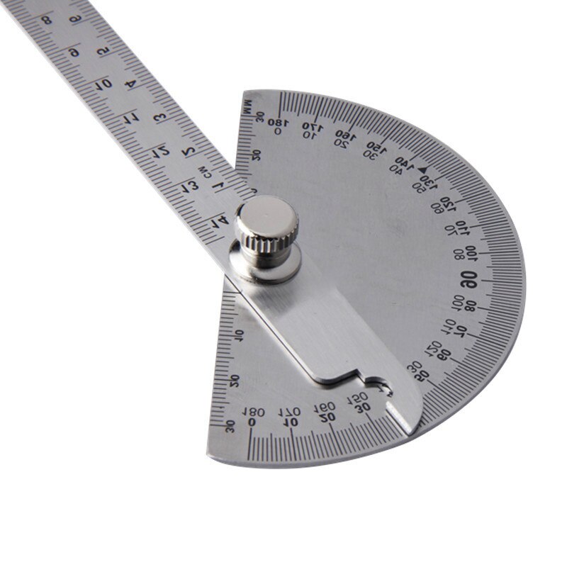 14cm Stainless Steel Bevel Protractor 180 Degree Semicircular Protractor Measuring Ruler for Father's Day DIY Tools Stationery