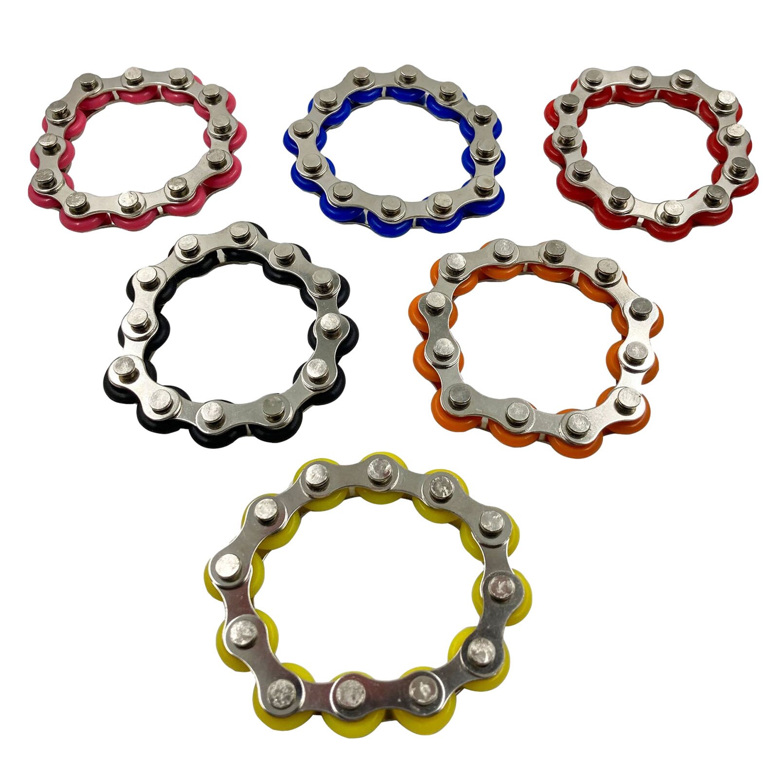 12-section Bike Chain Fidget Bracelet For Autism And ADHD Fidget Toy Anti Stress Toy For Kids / Adult Student Decompression Toy