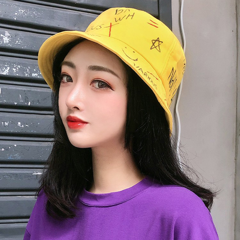 Hip hop chapeau hommes et femmes décontracté skateboard chapeau jeune rue personnalité amour graffiti pêcheur chapeau bassin chapeau coeur