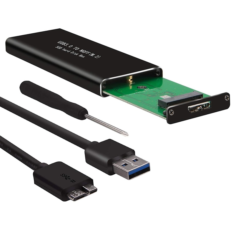 M.2 Sata Ssd Usb 3.0 Externe Ssd Reader Converter Adapter Behuizing Met Uasp, ondersteuning Ngff M.2 2280 2260 2242 2230 Ssd Met